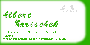 albert marischek business card